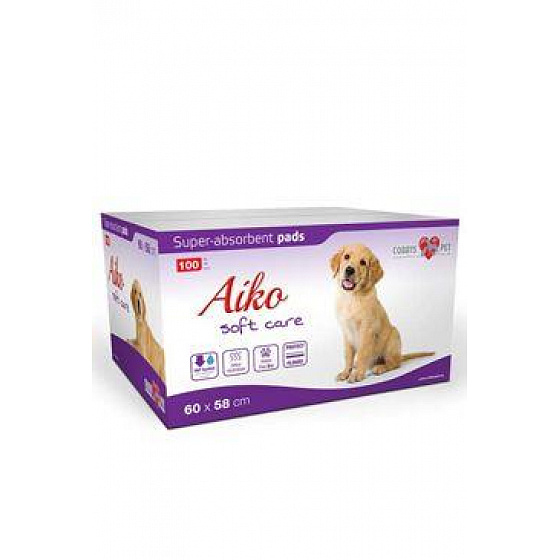 Aiko Soft Care nedvességelnyelő alátét kutyáknak, 60x58cm, 100db