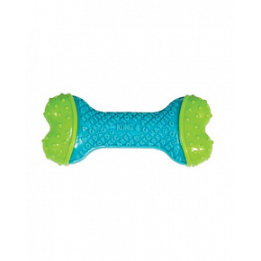 Kong Dog Corestrength Bone játék, zöld-kék, gumi, M/L Kong Dog Corestrength Bone játék, zöld-kék, gumi, M/L