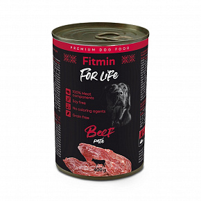 FITMIN for Life Beef Pate - Mokré krmivo pro psy 400g