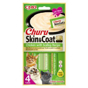 Churu Cat Skin&Coat csirke fésűkagylóval recept 4x14g