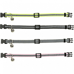 Fényvisszaverő nyakörv cicáknak csengővel, különböző színekben