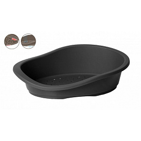 DUVO+ Sonny Classic műanyag kutyaágy szürke 65x46x21