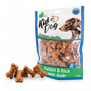 KIDDOG nyúlhús rizzsel MINI kockákkal 250 g KIDDOG nyúlhús rizzsel MINI kockákkal 250 g