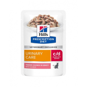 HILLS Diet Feline c/d Urinary Stress Salmon ÚJ KAPSZULA 12x85 g