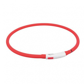 Flash USB világító nyakörv XS-XL 70 cm / 10 mm, - piros (RP 2,10 Kč)