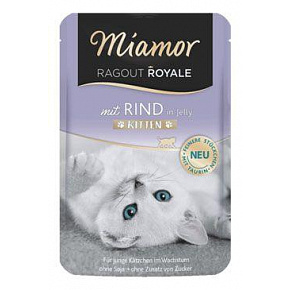 Miamor Cat Ragout Junior marhahús zselés zsebben 100g Miamor Cat Ragout Junior marhahús zselés zsebben 100g
