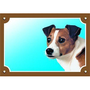 Színes jel Figyelem kutya, Jack Russell Terrier
