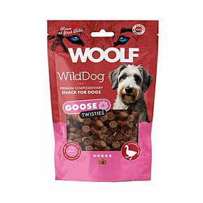 WOOLF WildDog poch. Twisties Goose&Cod 100g