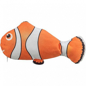 Hal "NEMO" élő, ficánkoló, macskamentával, anyag, 26 cm