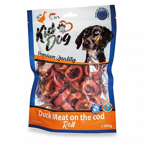 KIDDOG kacsahús tőkehal tekercsben 250 g