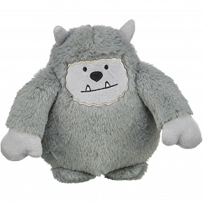 Karácsonyi Yeti, 20 cm, hanggal, plüss, szürke