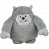 Karácsonyi Yeti, 20 cm, hanggal, plüss, szürke