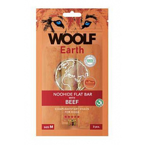 WOOLF Earth temetkezés. NooHide M Flat Bar Marhahús 90g WOOLF Earth temetkezés. NooHide M Flat Bar Marhahús 90g