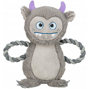 Be Eco Monster - szörnyecske, játék/húzogatós játék kutyáknak, 33 cm, poliészter/pamut, szürke