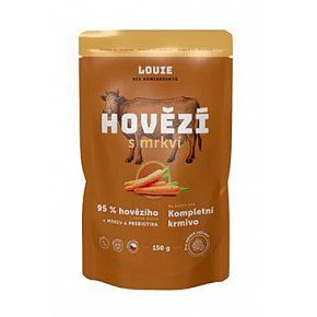 Louie Dog tasak Marhahússal és répával 150g Louie Dog tasak Marhahússal és répával 150g