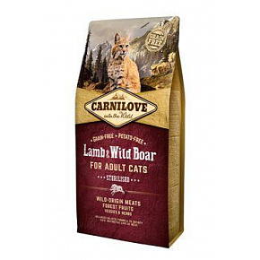 Carnilove Cat Lamb & Wild Boar Adult Sterilizált 6kg Carnilove Cat Lamb & Wild Boar Adult Sterilizált 6kg