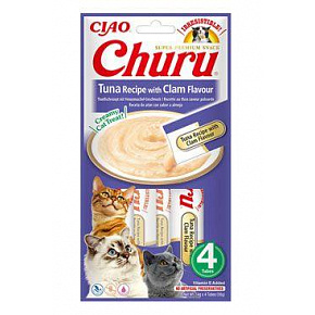 Churu macskának tonhal recept kagyló ízesítéssel 4x14g