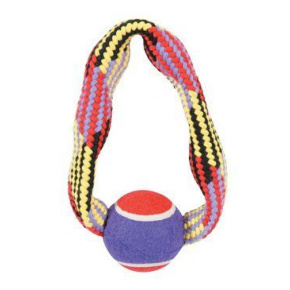 Kutyajáték TENNIS BALL ROPE kör 23cm Zolux Zolux