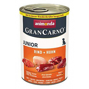 Animonda GRANCARNO® dog junior marha és csirke csomag. 6 x 400g konzerv