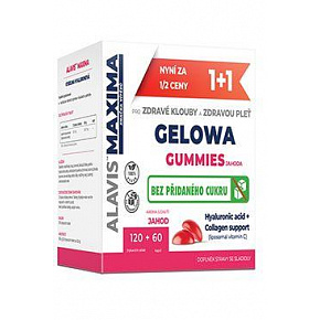 Alavis MAXIMA Gelowa Gummies eper 120tbl+60cps Alavis MAXIMA Gelowa Gummies eper 120tbl+60cps