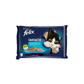 Nestlé FELIX Fantastic cat Multipack válogatott halzselés kapszula 4x85 g