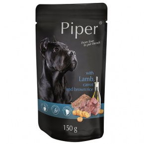 PIPER bárányhússal, sárgarépával és rizzsel, tasak kutyáknak 150 g