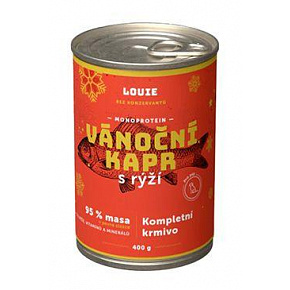 Louie Dog konz. Karácsonyi ponty rizzsel 400g