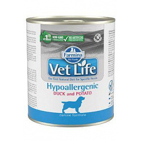 Vet Life Natural Dog Cons. Hypoaller kacsa és burgonya 300g Vet Life Natural Dog Cons. Hypoaller kacsa és burgonya 300g