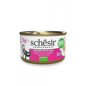 Schesir Cat Cons. Felnőtt csirke/sonka 70g