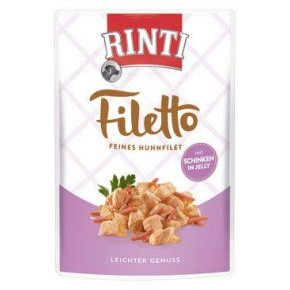 Rinti Dog Filetto zsebcsirke + sonka zselében 100g