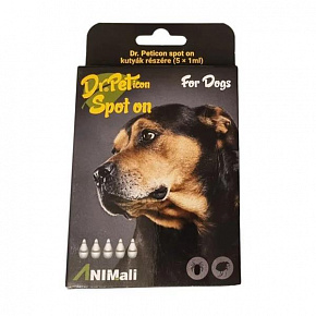 Dr.Pet spot-on pipetta kutyáknak 5 x 1 ml (spot-on kullancs- és bolhairtó szer kutyáknak)