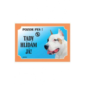 Asztal Itt lakom! amerika.staffordshire terrier 1db