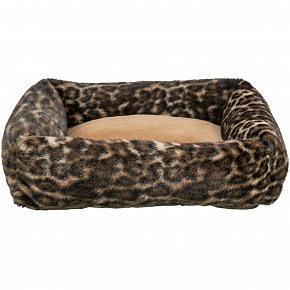 SOFT Edition pelech LEO s okrajom, hnedá/leopardia