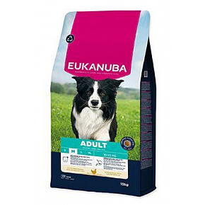 Eukanuba Dog Adult Medium friss csirkében gazdag 15kg