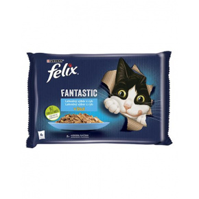 Nestlé FELIX Fantastic cat Multipack lazac&platea zselés kapszula 4x85 g