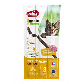 Csemege macska YUMMIES pulyka és máj 3db Zolux