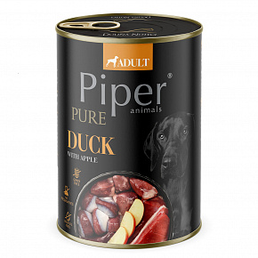 NEW PIPER PURE kacsa almával, kutyakonzerv 400 g