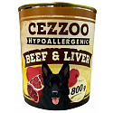 CEZZOO Hypoallergenic Marha és Máj 800g Mennyiség: 14 + 2 ingyen