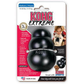 Játék Kong Dog Extreme Gránátalma fekete, természetes gumi, M 5 - 15 kg