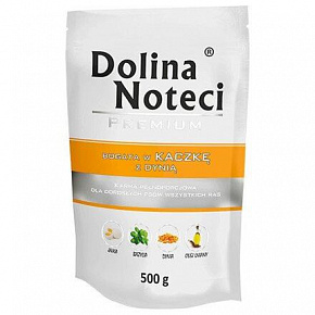 DOLINA NOTECI PREMIUM kacsa tökös zsebbel kutyáknak 500 g DOLINA NOTECI PREMIUM kacsa tökös zsebbel kutyáknak 500 g
