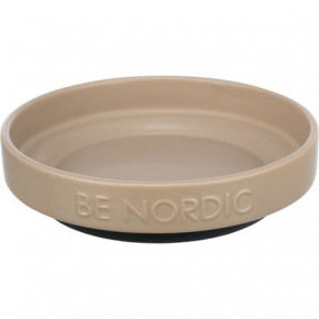 BE NORDIC kerámia sekély tál, 0.3l / 16 cm, szürke-barna