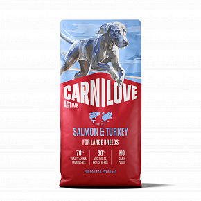 Carnilove Active Dog Lazac & Pulyka Felnőtt Nagytestű Kutyáknak 12 kg Carnilove Active Dog Lazac & Pulyka Felnőtt Nagytestű Kutyáknak 12 kg