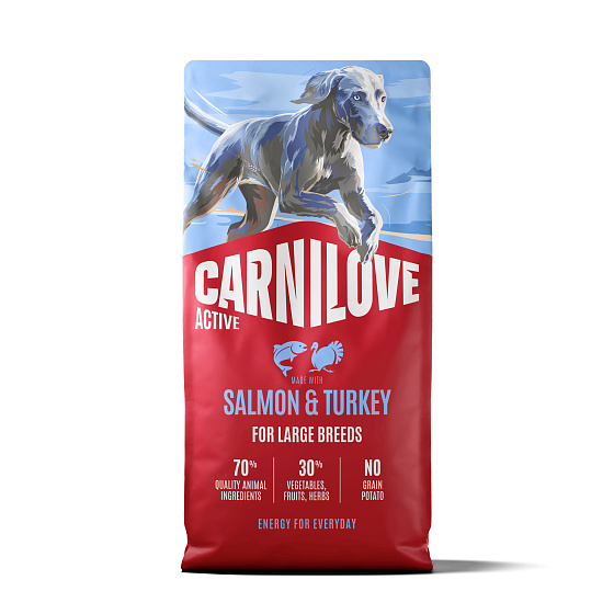 Carnilove Active Dog Lazac & Pulyka Felnőtt Nagytestű Kutyáknak 12 kg