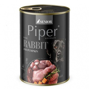 NEW PIPER SENIOR nyúllal és sütőtökkel, kutyakonzerv 400 g
