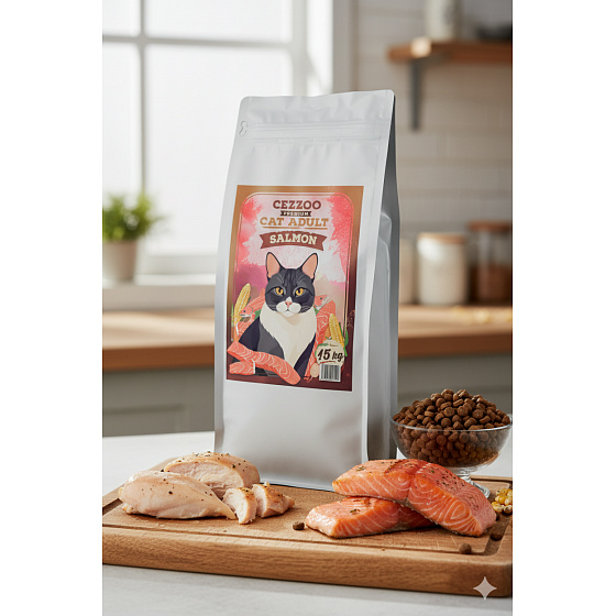 CEZZOO Premium Cat Adult Lazac 15kg 