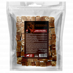 CEZZOO SNACK Bárány & Tőkehal kockák 500g