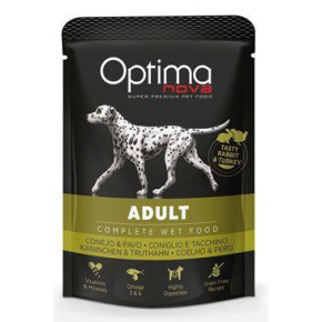 Optima Nova Dog Adult Nyúl & pulyka zseb 300g