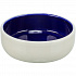 Kerámia tál mázzal 300ml/13 cm - krémszínű/kék