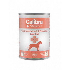 Calibra VD Dog Gastrointestinal & Pancreas Low Fat konzerv 400 g Calibra VD Dog Gastrointestinal & Pancreas Low Fat konzerv 400 g