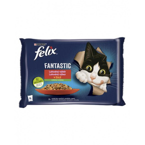 Nestlé FELIX Fantastic cat Multipack csirke paradicsommal & marhahús sárgarépával zselés kapszula 4x85 g